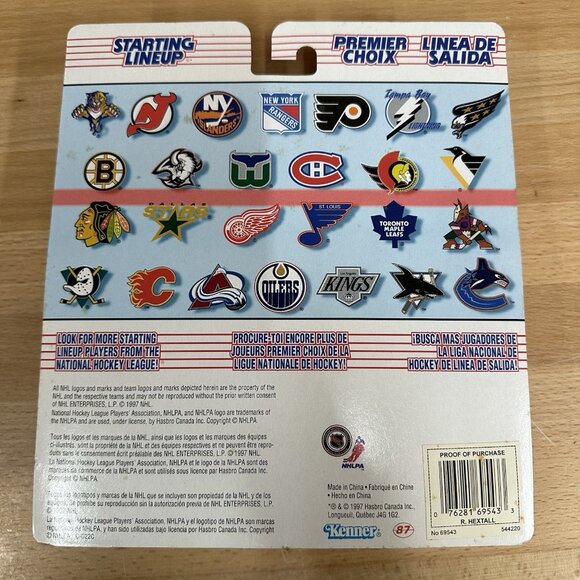 Starting Lineup 1997 NHL Hockey Ron Hextall Philadelphia Flyers Action Figure - Picture 2 of 4